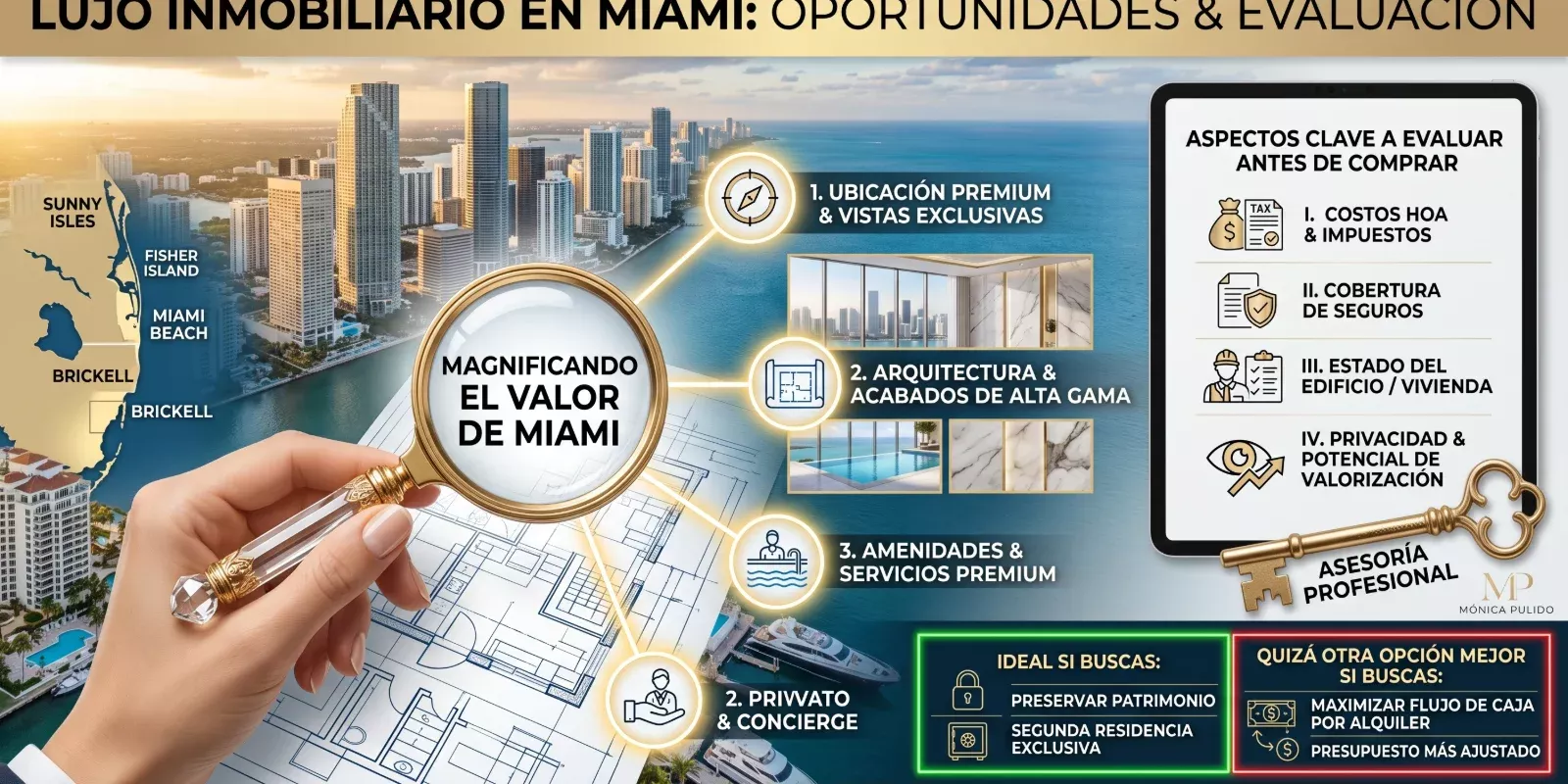 Propiedades de lujo en Miami: guía para compradores e inversionistas internacionales